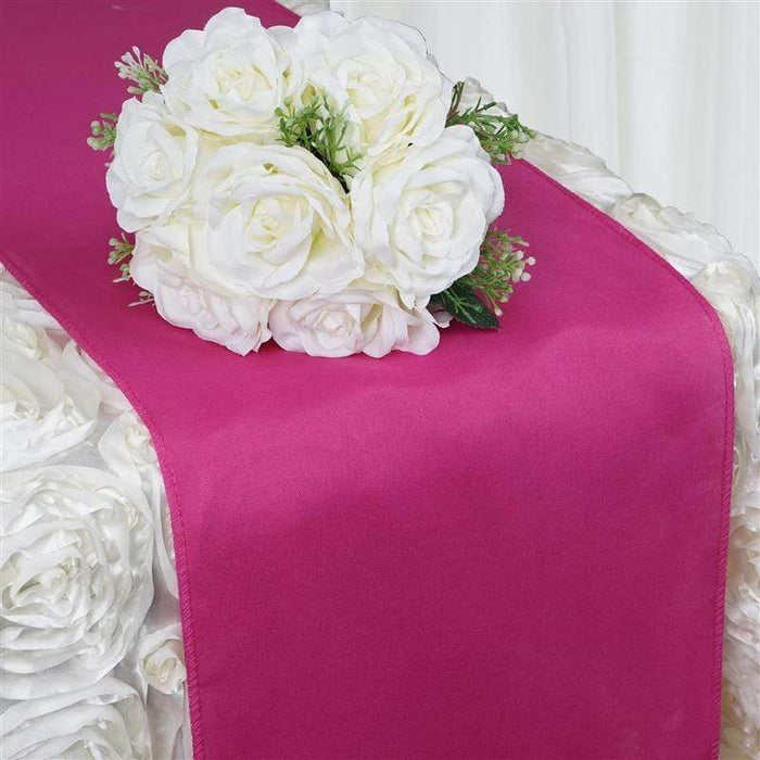 12x108" Polyester Table Top Runner Wedding Decorations RUN_POLY_FUSH