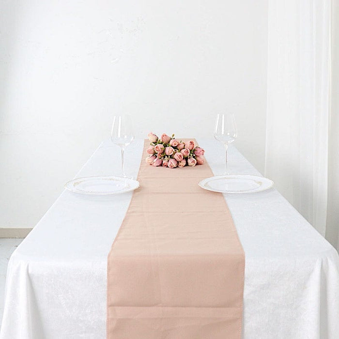 12x108" Polyester Table Top Runner Wedding Decorations RUN_POLY_NUDE