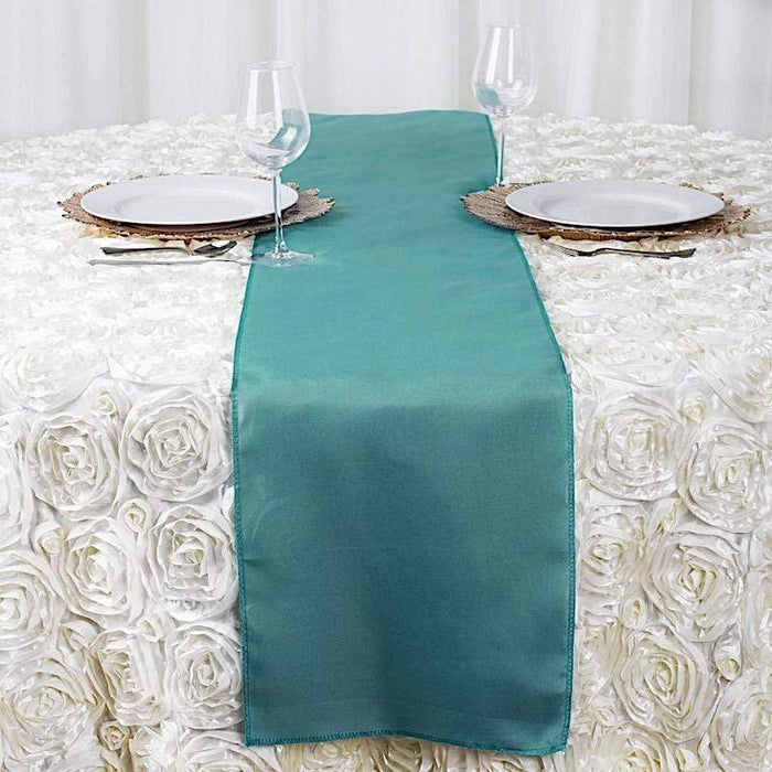 12x108" Polyester Table Top Runner Wedding Decorations RUN_POLY_TURQ