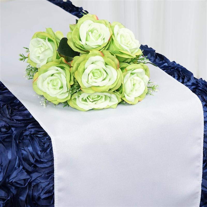 12x108" Polyester Table Top Runner Wedding Decorations RUN_POLY_WHT