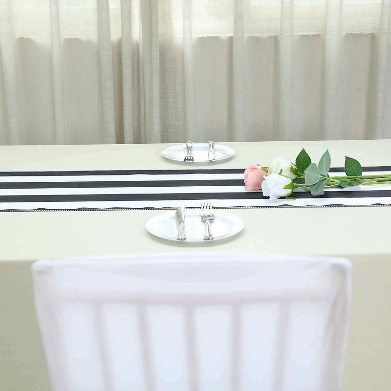 12x108" Satin Stripes Table Top Runner Wedding Decorations