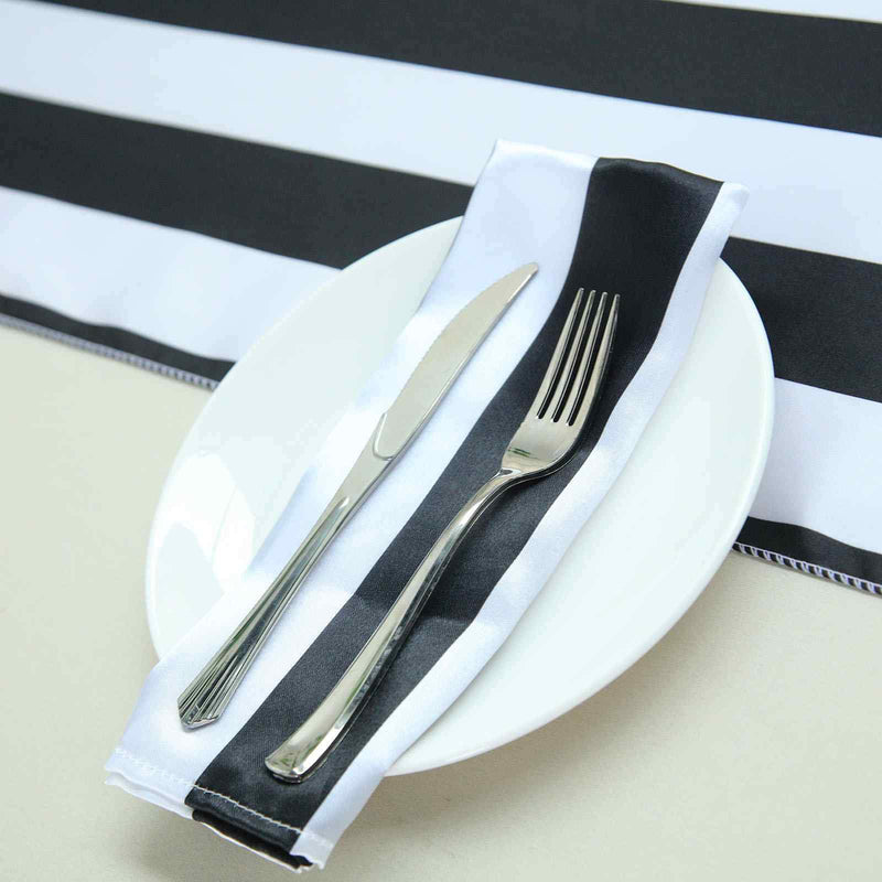 12x108" Satin Stripes Table Top Runner Wedding Decorations