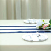 12x108" Satin Stripes Table Top Runner Wedding Decorations