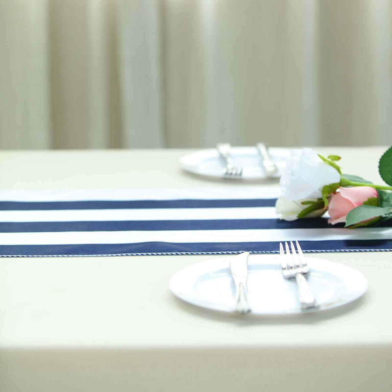 12x108" Satin Stripes Table Top Runner Wedding Decorations