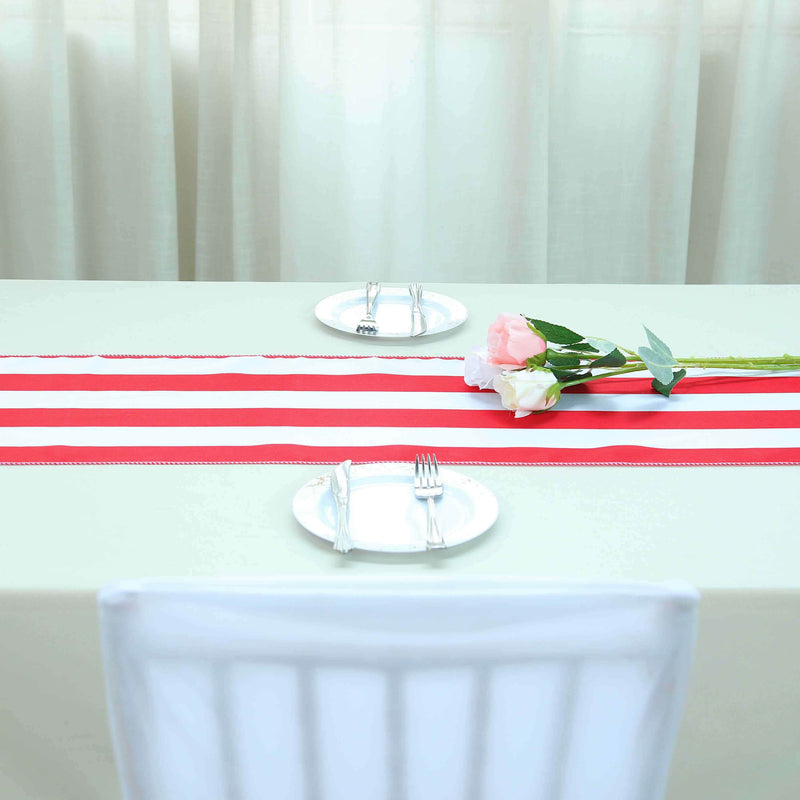 12x108" Satin Stripes Table Top Runner Wedding Decorations