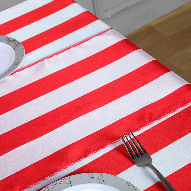 12x108" Satin Stripes Table Top Runner Wedding Decorations