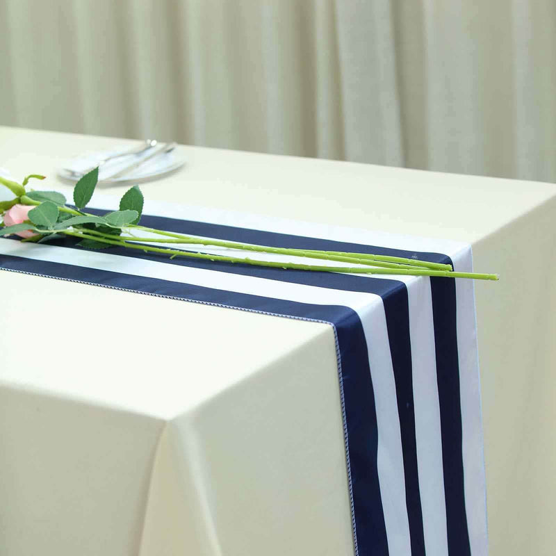 12x108" Satin Stripes Table Top Runner Wedding Decorations