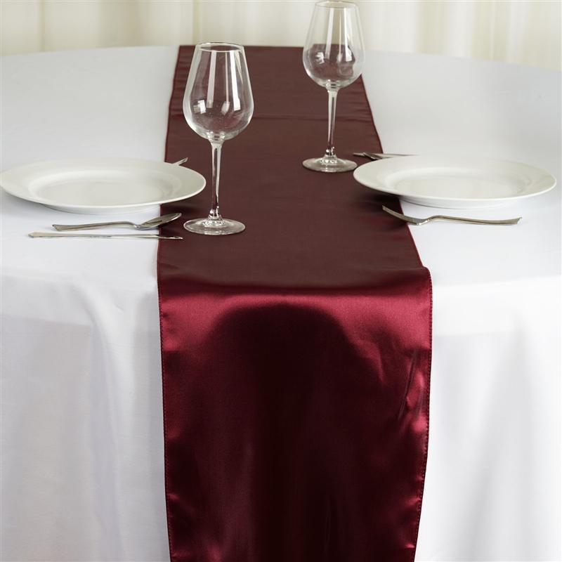 12x108" Satin Table Top Runner Wedding Decorations