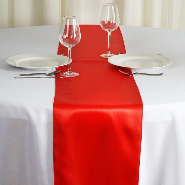 12x108" Satin Table Top Runner Wedding Decorations