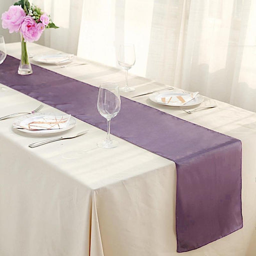 12x108" Satin Table Top Runner Wedding Decorations RUN_STN_073