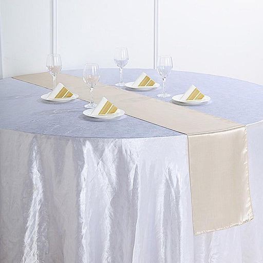 12x108" Satin Table Top Runner Wedding Decorations RUN_STN_081