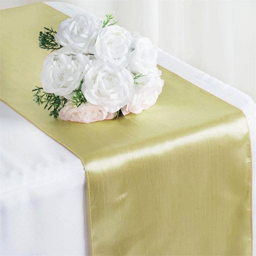 12x108" Satin Table Top Runner Wedding Decorations RUN_STN_CHMP