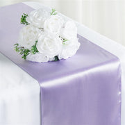 12x108" Satin Table Top Runner Wedding Decorations RUN_STN_LAV