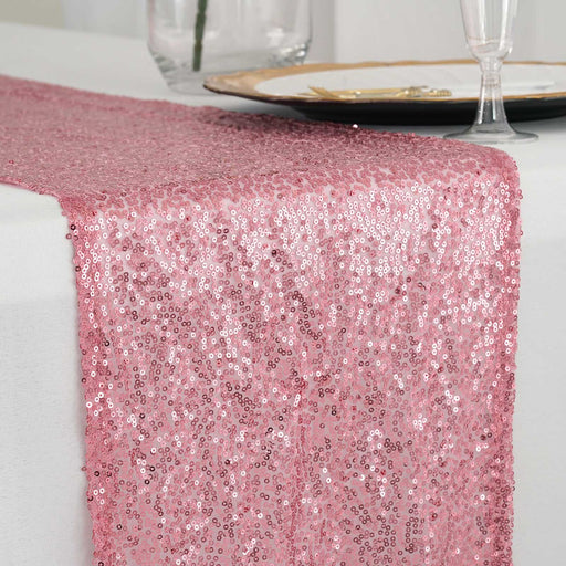 12x108" Sequined Table Runner Wedding Decorations RUN_02_015