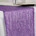 12x108" Sequined Table Runner Wedding Decorations RUN_02_PURP
