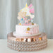 13.5" wide Metal Wedding Cake Stand with Crystal Beads