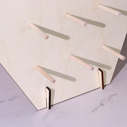 13" Donut Wall Display Stands Hexagon Wooden Board Dessert Holder - Natural CAKE_STND_DNT02_NAT