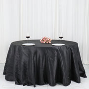 132" Accordion Crinkled Taffeta Round Tablecloth