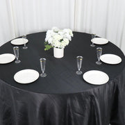 132" Accordion Crinkled Taffeta Round Tablecloth