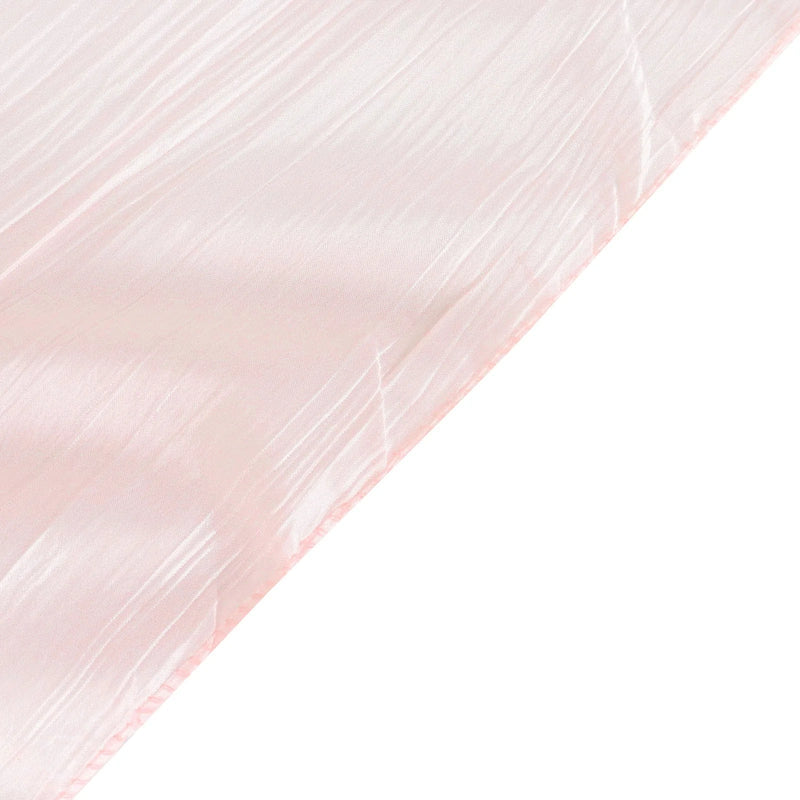 132" Accordion Crinkled Taffeta Round Tablecloth