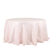 132" Accordion Crinkled Taffeta Round Tablecloth