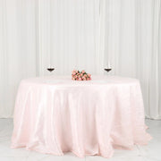 132" Accordion Crinkled Taffeta Round Tablecloth