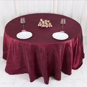 132" Accordion Crinkled Taffeta Round Tablecloth