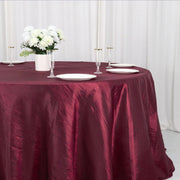 132" Accordion Crinkled Taffeta Round Tablecloth
