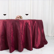 132" Accordion Crinkled Taffeta Round Tablecloth