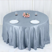 132" Accordion Crinkled Taffeta Round Tablecloth