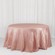 132" Accordion Crinkled Taffeta Round Tablecloth