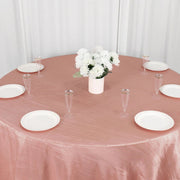 132" Accordion Crinkled Taffeta Round Tablecloth