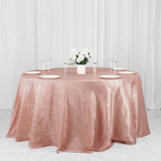 132" Accordion Crinkled Taffeta Round Tablecloth