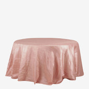 132" Accordion Crinkled Taffeta Round Tablecloth