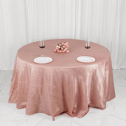 132" Accordion Crinkled Taffeta Round Tablecloth