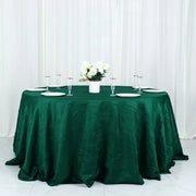 132" Accordion Crinkled Taffeta Round Tablecloth