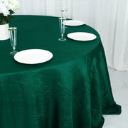 132" Accordion Crinkled Taffeta Round Tablecloth