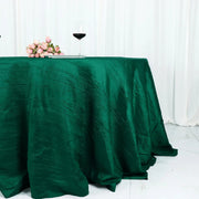 132" Accordion Crinkled Taffeta Round Tablecloth
