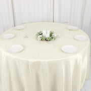 132" Accordion Crinkled Taffeta Round Tablecloth