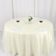 132" Accordion Crinkled Taffeta Round Tablecloth