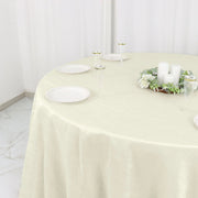 132" Accordion Crinkled Taffeta Round Tablecloth