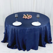 132" Accordion Crinkled Taffeta Round Tablecloth