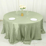 132" Accordion Crinkled Taffeta Round Tablecloth
