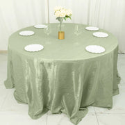 132" Accordion Crinkled Taffeta Round Tablecloth