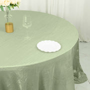132" Accordion Crinkled Taffeta Round Tablecloth