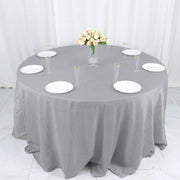 132" Accordion Crinkled Taffeta Round Tablecloth