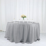 132" Accordion Crinkled Taffeta Round Tablecloth