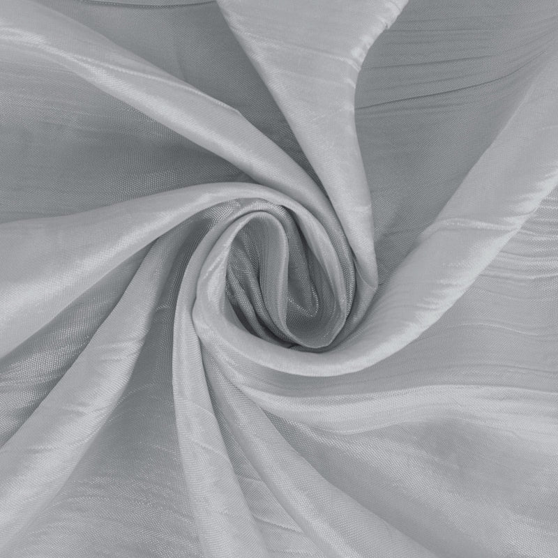 132" Accordion Crinkled Taffeta Round Tablecloth