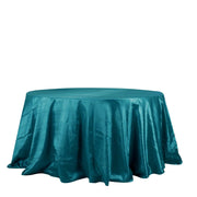 132" Accordion Crinkled Taffeta Round Tablecloth
