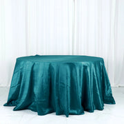132" Accordion Crinkled Taffeta Round Tablecloth